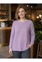 Women's Crew Neck Glittery Brioche Knit Sweater - 3