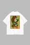 Billie Green Oversized Unisex White T-Shirt with Back Print - 3