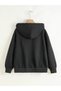Cardigan - Black Printed Winter Oversized Hooded Zippered Pocketed Cardigan Unisex Clothing - 2