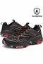 Men's Black/Red Waterproof Boots – Waterproof Winter Outdoor Trekking Shoes - 8