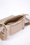 Front zippered shoulder bag, camel color. - 4
