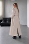 WOMEN'S BELTED MELTON COAT - 4