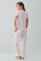 Women's Short-Sleeved Pajama Set Made of Soft-Textured Modal-Cotton Blend - 2