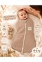 Newborn Baby Onesie—100% Cotton, Breathable Sahra Fabric, Zipper-Front Swaddle, 0–3 Months, Hospital Discharge Outfit - 3