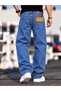 Men's Baggy Stone-Washed Denim Jeans - 2