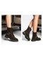 (Park Moda) Lace-Up & Zip-Up Casual Women's Boots, COFFEE - 5