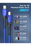 كابل USB C إلى USB C بقوة 240 واط، طول 3 أمتار، كابل من النوع C للشحن السريع PD 3.1 - 5