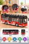 Red City Bus with Lights, Sound, and Opening Doors—28 CM, 1:16 Scale Fun Toy Bus - 2
