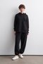 Brushed Cotton Jogger Pants, Black - 2
