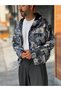 Blue Patterned Hooded Raincoat KNT-4652 - 8
