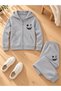 Busekids Unisex Multi-Printed Hooded Zipper Sweatsuit Set, Ages 7–14