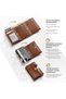 Holder RFID Blocking Leather Pop Up Card Wallet with Banknote Compartment, ID Win - 2