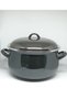 26 CM, 6-LITER ANTHRACITE ENAMELED POT FOR MILK, YOGURT, MENEMEN, AND SAUCES