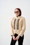 Women's Jacket with Embroidery and Lace Details, Cream - 3