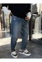 Dark Blue Boyfriend Jeans with Ripped Pocket Details WE-2402 - 2