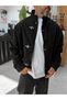 Black Gabardine Jacket with Front Hooks DF-3564 - 2