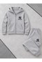 Busekids Unisex Multi-Printed Hooded Zipper Sweatsuit Set, Ages 7–14
