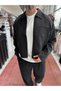 Black Tensel Jacket with Zipper TW-7015 - 3
