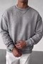 Men's Grimelange Reverse Stitch Detailed Crew Neck Hoodless Winter Sweatshirt