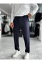 Navy Blue Regular-Fit Basic Pants WE-5126