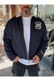 Navy Velvet Jacket with Embossed Collar RES-7004 - 2