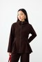 Women's Zipper-Front Hooded Sweatsuit Set, Brown