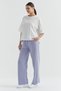 Women's Elastic Waist Sweat Bottoms with Side Stripe Detail - 4
