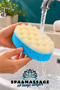 Spa & Massage Blue Bath and Shower Sponge—Double-Layered, Wavy-Surface, Oval Body Wash Sponge—1 Piece - 5