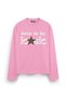 "Born To Be Iconic" Printed Long-Sleeve Oversized T-Shirt