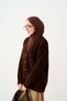 Women's V-Neck Button-Front Knit Cardigan, Brown - 2