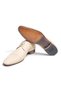 BEIGE GENUINE LEATHER LACE-UP SHOES - 3