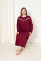 100% Cotton Transitional Fabric Long-Sleeved Plus-Size Maternity Nightgown 053 - 4