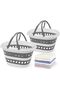 Collapsible Laundry Basket 2 Pack, Pop-Up Hamper with Handle, Compact Storage for Bedroom Bathroom T