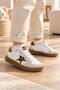 Star-Patterned Rubber Sole, Lace-Up, Casual Unisex Boys'/Girls' Kids' Sneakers - 5