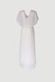 Solena Long Pleated Chiffon V-Neck Cape Detailed Event Evening Dress - 8