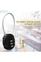 4 Pcs Combination Lock,3 Digit Combination Padlock Code Lock with Wire Rope Outdoor Waterproof Padlo - 2
