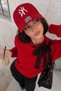 Women's Red-Collar Detail Lace-and-Ribbon-Detailed Soft-Textured Knit Sweater - 3