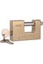 Titanium Monoblock Padlock with 3 Keys - 80mm - Heavy Duty High-Security Weatherproof Rectangle Prot - 3