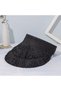Women's Straw Sun Visor, Wide Brim Roll-up Foldable Beach Hat - 5