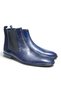 D.BLUE CROCO NAVY BLUE LACE-LESS GENUINE LEATHER MEN'S BOOTS