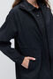 Women's Long Raincoat with a Mock Neck and Zipper - 6