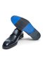 BLACK OPEN-TOE, BLACK-LACED GENUINE LEATHER MEN'S SHOES - 3