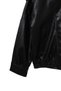 Black*001 Oversized Faux Leather Bomber Jacket with Stand-Up Collar Twoaw27Mo00042 - 3