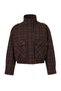Brown Plaid Oversized Fit Thin Seasonal Jacket Coat Twoaw27Mo00162