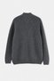 Plus Size Gray Regular Fit High Neck Zippered Knitwear Cardigan Tmnaw27Av00001 - 5