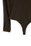 Khaki Plain V-Neck Long Lace Detailed Bottom Snap Knitted Sandy Stylish/Night Body Tpraw25Bd00007 - 3