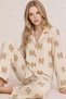 Women's Long Sleeve Comfortable Cream Pajama Set 4759