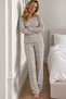 Women's Comfort Casual Grey Pajama Set - 5