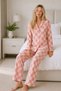 Women's Casual Flexible Loose Pink Pajama Set 4670 - 3