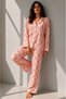 Women's Long Sleeve Cotton Pink Pajama Set - 5